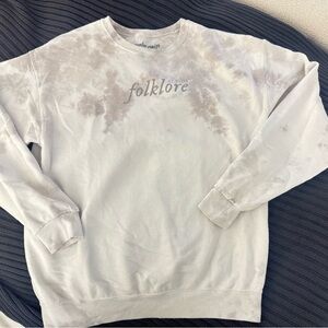Taylor Swift Folklore Crewneck Sweater - Tie-Dye